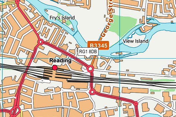 RG1 8DB map - OS VectorMap District (Ordnance Survey)