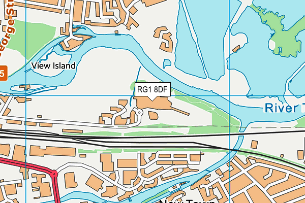 RG1 8DF map - OS VectorMap District (Ordnance Survey)