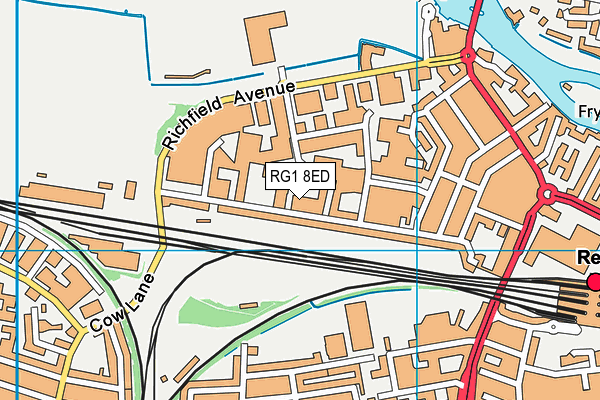 RG1 8ED map - OS VectorMap District (Ordnance Survey)