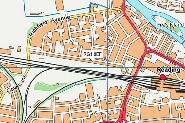 RG1 8EF map - OS VectorMap District (Ordnance Survey)