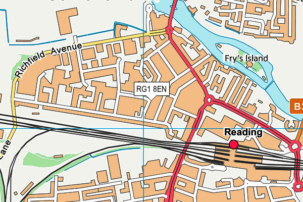 RG1 8EN map - OS VectorMap District (Ordnance Survey)