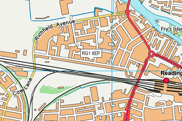 RG1 8EP map - OS VectorMap District (Ordnance Survey)