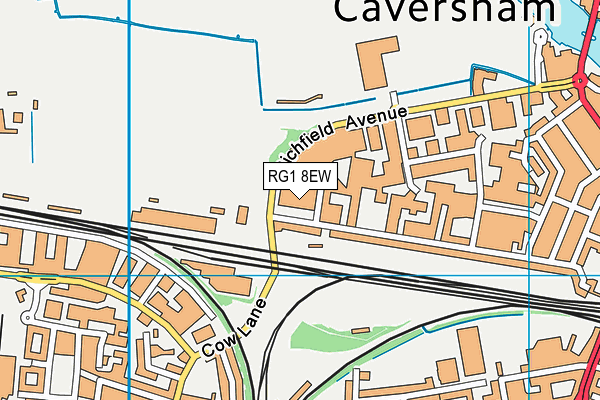 RG1 8EW map - OS VectorMap District (Ordnance Survey)