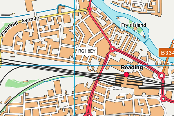 RG1 8EY map - OS VectorMap District (Ordnance Survey)