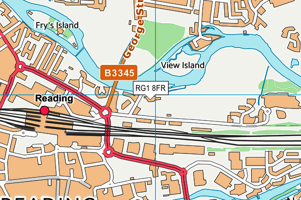 Thames Lido map (RG1 8FR) - OS VectorMap District (Ordnance Survey)