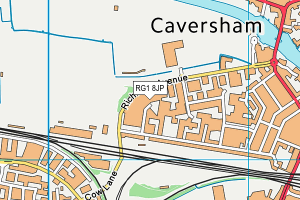 RG1 8JP map - OS VectorMap District (Ordnance Survey)