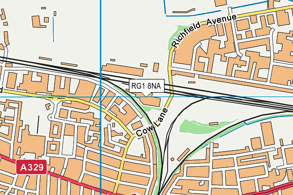 RG1 8NA map - OS VectorMap District (Ordnance Survey)