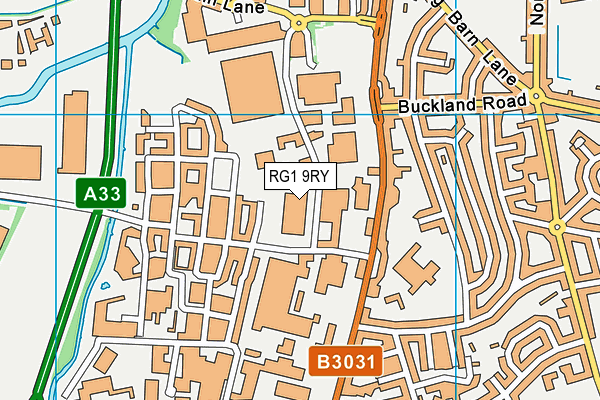 RG1 9RY map - OS VectorMap District (Ordnance Survey)