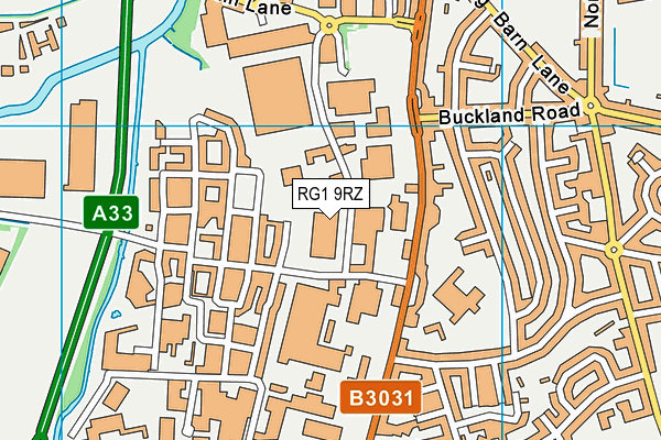 RG1 9RZ map - OS VectorMap District (Ordnance Survey)