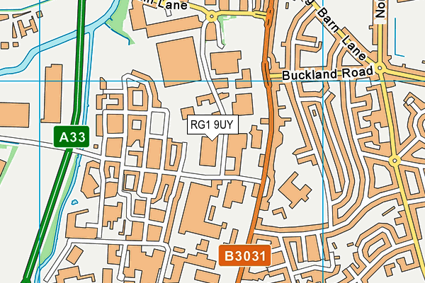 RG1 9UY map - OS VectorMap District (Ordnance Survey)