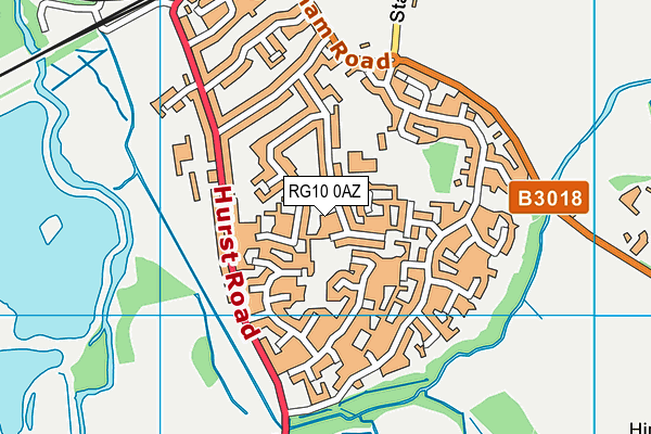 RG10 0AZ map - OS VectorMap District (Ordnance Survey)