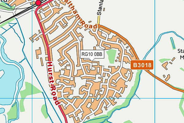 RG10 0BB map - OS VectorMap District (Ordnance Survey)