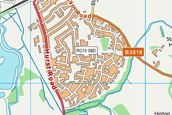 RG10 0BD map - OS VectorMap District (Ordnance Survey)