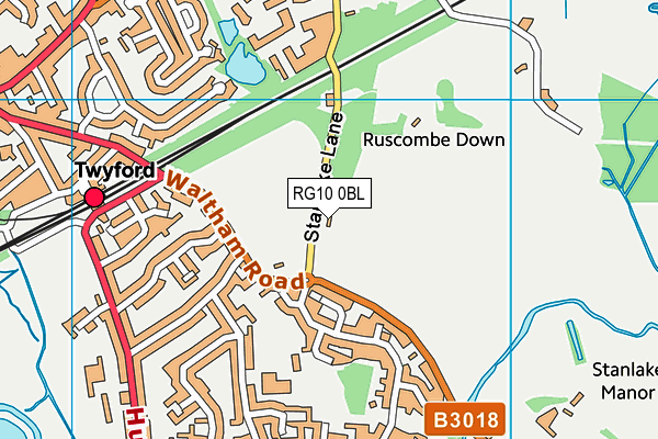 RG10 0BL map - OS VectorMap District (Ordnance Survey)