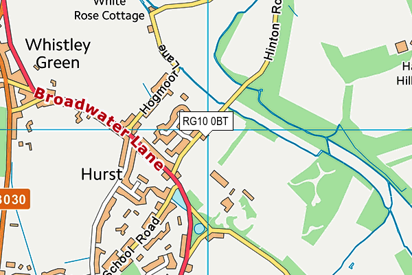 RG10 0BT map - OS VectorMap District (Ordnance Survey)