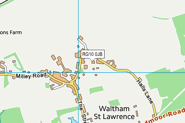 Waltham St Lawrence School Playing Field map (RG10 0JB) - OS VectorMap District (Ordnance Survey)