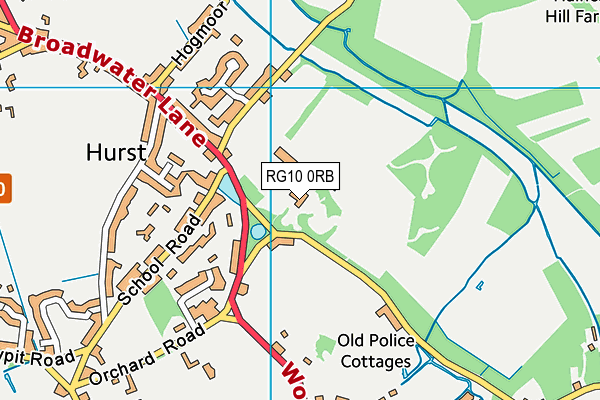 RG10 0RB map - OS VectorMap District (Ordnance Survey)