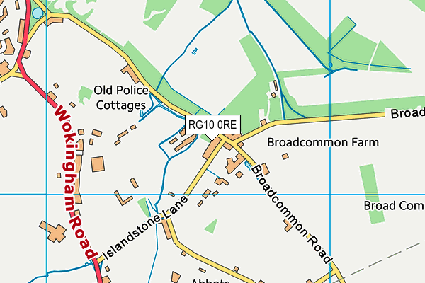 RG10 0RE map - OS VectorMap District (Ordnance Survey)
