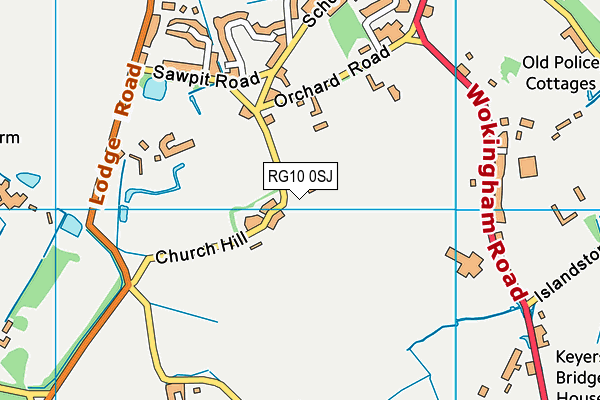 RG10 0SJ map - OS VectorMap District (Ordnance Survey)