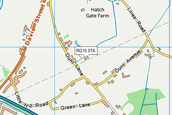 RG10 0TA map - OS VectorMap District (Ordnance Survey)