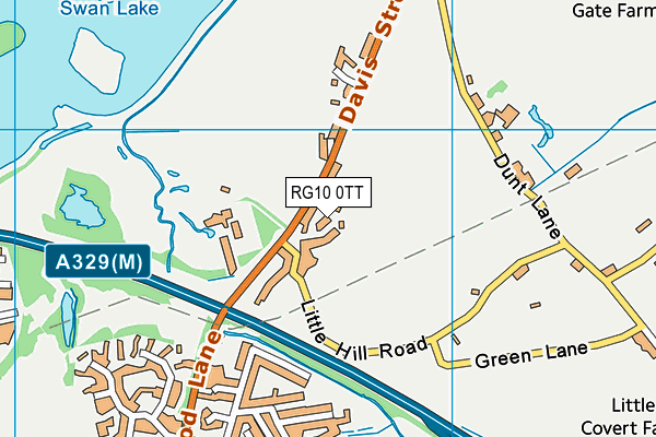 RG10 0TT map - OS VectorMap District (Ordnance Survey)