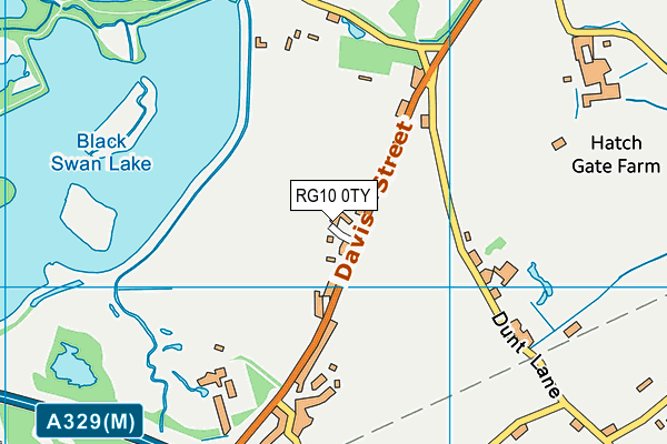 RG10 0TY map - OS VectorMap District (Ordnance Survey)