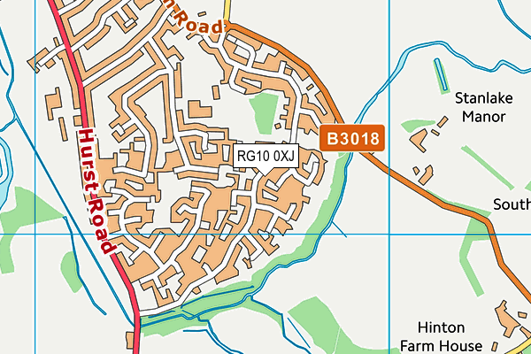 RG10 0XJ map - OS VectorMap District (Ordnance Survey)