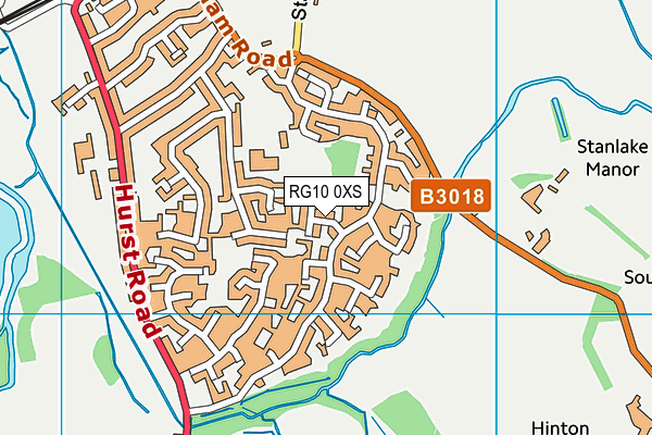 RG10 0XS map - OS VectorMap District (Ordnance Survey)