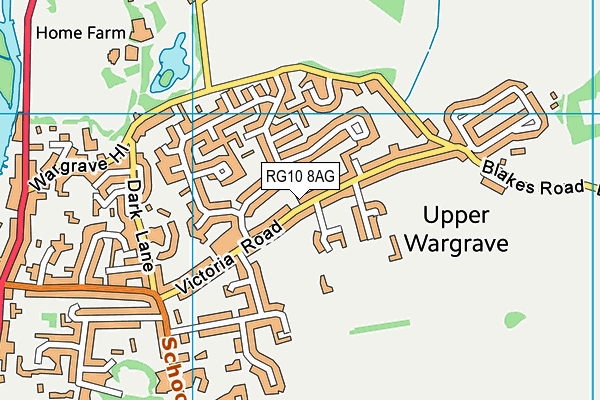 RG10 8AG map - OS VectorMap District (Ordnance Survey)