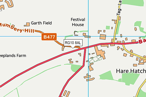 RG10 8AL map - OS VectorMap District (Ordnance Survey)