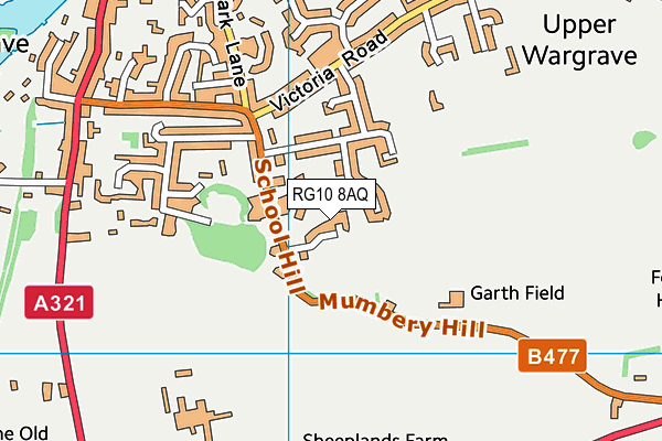 RG10 8AQ map - OS VectorMap District (Ordnance Survey)