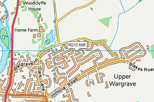 RG10 8AR map - OS VectorMap District (Ordnance Survey)