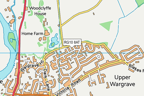 RG10 8AT map - OS VectorMap District (Ordnance Survey)