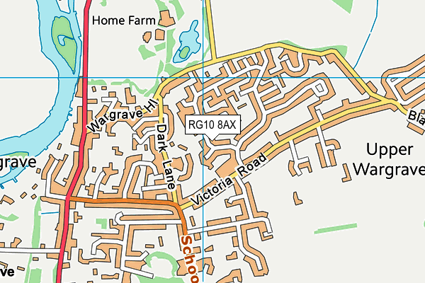 RG10 8AX map - OS VectorMap District (Ordnance Survey)
