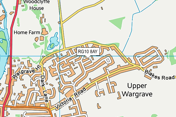 RG10 8AY map - OS VectorMap District (Ordnance Survey)