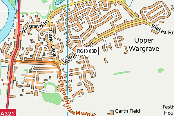 RG10 8BD map - OS VectorMap District (Ordnance Survey)