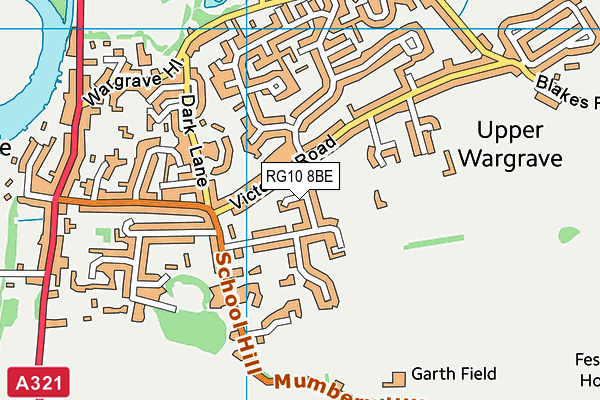 RG10 8BE map - OS VectorMap District (Ordnance Survey)