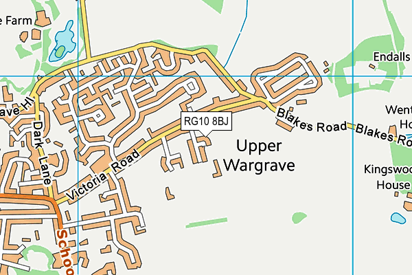 RG10 8BJ map - OS VectorMap District (Ordnance Survey)