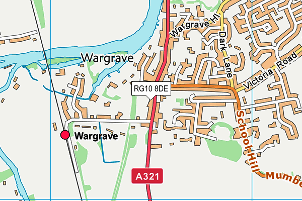 RG10 8DE map - OS VectorMap District (Ordnance Survey)