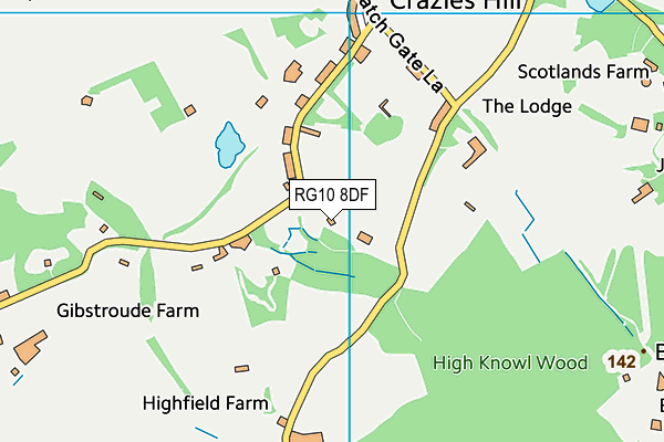 RG10 8DF map - OS VectorMap District (Ordnance Survey)