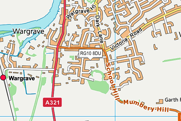 RG10 8DU map - OS VectorMap District (Ordnance Survey)