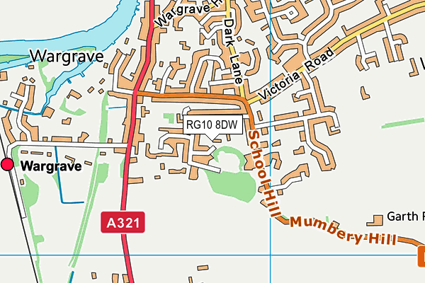 RG10 8DW map - OS VectorMap District (Ordnance Survey)