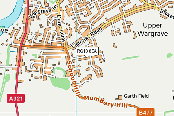 RG10 8EA map - OS VectorMap District (Ordnance Survey)