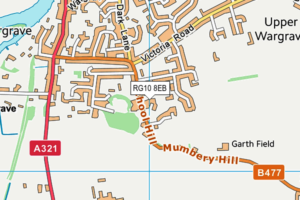 RG10 8EB map - OS VectorMap District (Ordnance Survey)