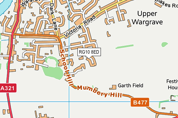 RG10 8ED map - OS VectorMap District (Ordnance Survey)