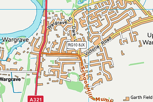 RG10 8JX map - OS VectorMap District (Ordnance Survey)