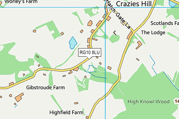 RG10 8LU map - OS VectorMap District (Ordnance Survey)