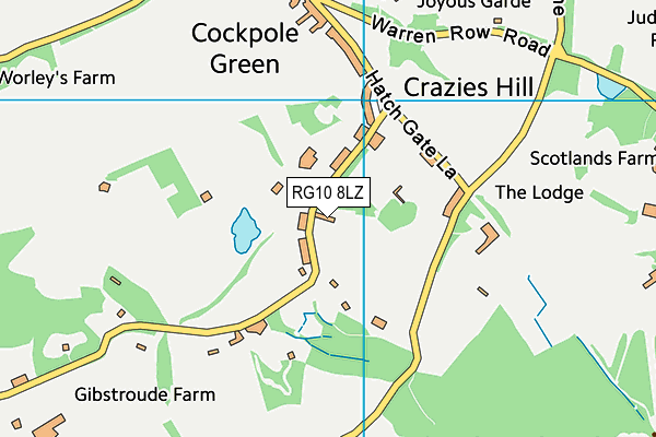RG10 8LZ map - OS VectorMap District (Ordnance Survey)