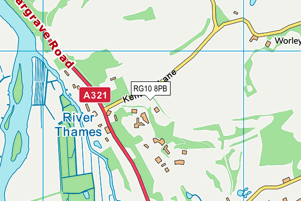 RG10 8PB map - OS VectorMap District (Ordnance Survey)