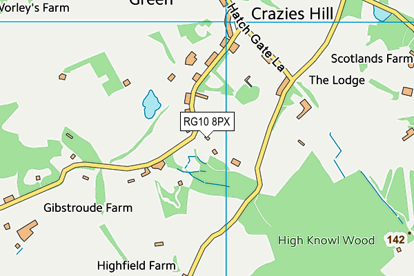 RG10 8PX map - OS VectorMap District (Ordnance Survey)